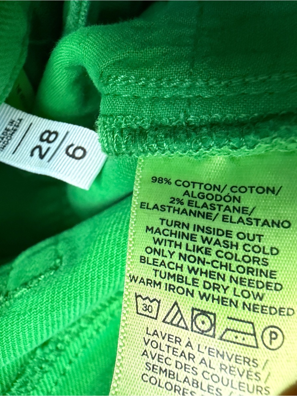 Bright Green Loft Kick Crop Jeans - Picture 7 of 8